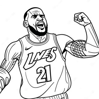 Lebron James In Action Coloring Page 28308-6158