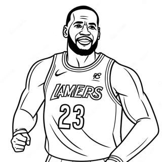Lebron James Celebrating Coloring Page 28310 6166