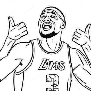 Lebron James Celebrating Coloring Page 28310-6167