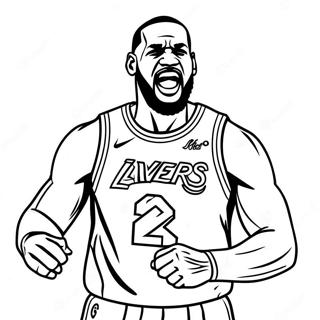 Lebron James Celebrating Coloring Page 28310 6168