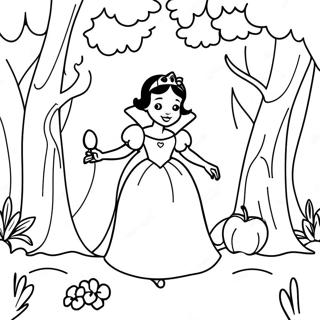 Snow White In The Enchanted Forest Coloring Page 28489-6197