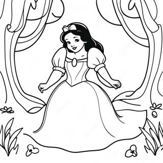 Snow White In The Enchanted Forest Coloring Page 28489-6198