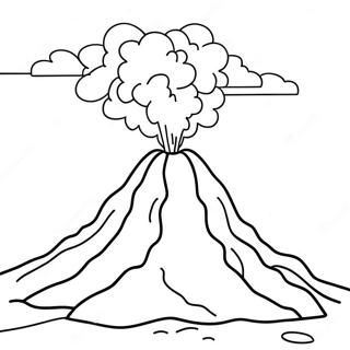 Volcano Coloring Pages