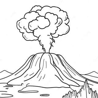 Erupting Volcano Coloring Page 28578-6214