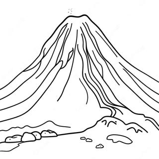 Volcano With Lava Flow Coloring Page 28579-6217