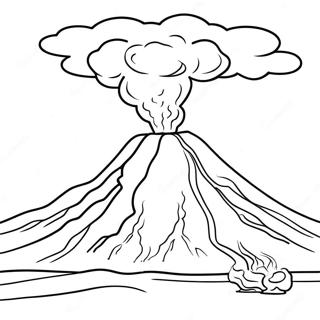 Volcano Coloring Pages