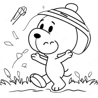 Snoopy Flying A Kite Coloring Page 28763-6254