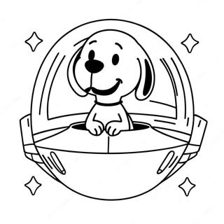 Snoopy In A Spaceship Coloring Page 28764-6258