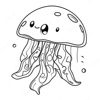 Colorful Jellyfish Swimming In Ocean Coloring Page 28949-6295