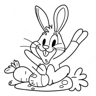 Bugs Bunny Eating Carrots Coloring Page 29117-6334