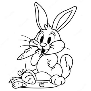 Bugs Bunny Eating Carrots Coloring Page 29117-6335