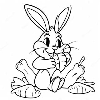 Bugs Bunny Eating Carrots Coloring Page 29117-6336