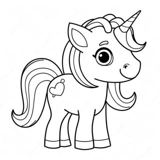 Cute Chibi Unicorn Coloring Page 29204-6355