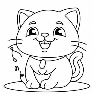 Playful Chibi Cat Coloring Page 29206 6364