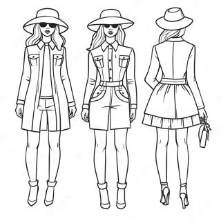 Trendy Outfit Fashion Coloring Page 29665-6458