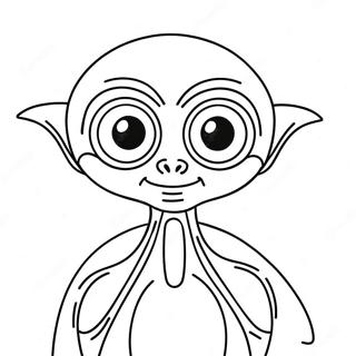 Friendly Alien With Big Eyes Coloring Page 29759-6474