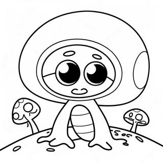 Friendly Alien With Big Eyes Coloring Page 29759-6475