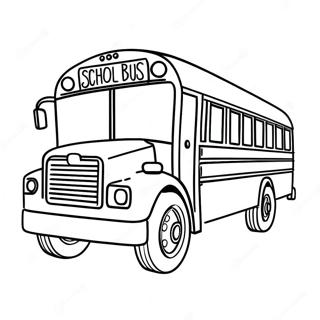 Bright Yellow School Bus Coloring Page 29854-6495