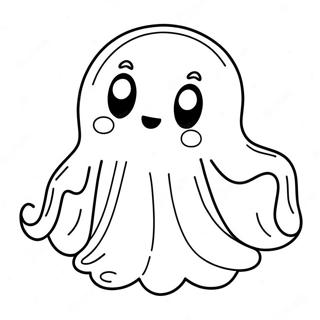 Cute Ghost Coloring Page 3001-718