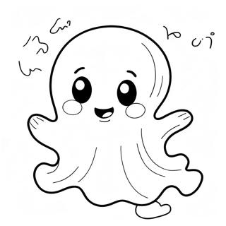 Cute Ghost Coloring Page 3001-719