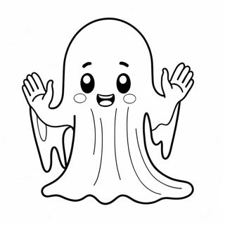 Cute Ghost Coloring Page 3001-720