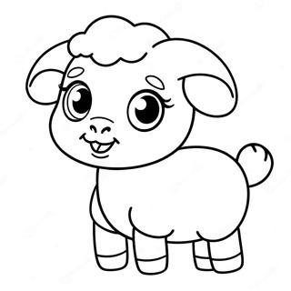 Cute Baby Sheep Coloring Page 30031-6534