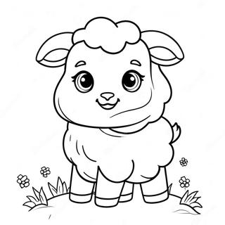 Cute Baby Sheep Coloring Page 30031-6535