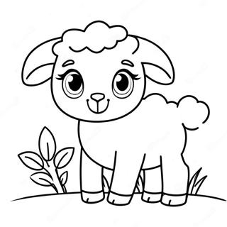 Cute Baby Sheep Coloring Page 30031-6536