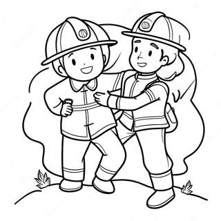 Heroic Firefighter Rescuing A Child Coloring Page 30301-6605
