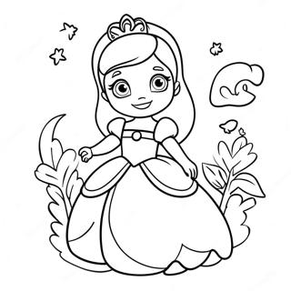 Sofia The First With Magical Creatures Coloring Page 30384-6619
