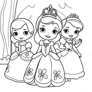 Sofia The First With Friends Coloring Page 30386-6628