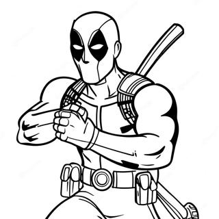 Deadpool In Action Coloring Page 30556-6656