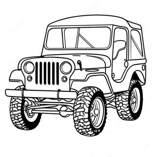 Classic Jeep Off Roading Coloring Page 30812-6714