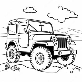 Classic Jeep Off Roading Coloring Page 30812-6715