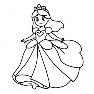 Rosalina In A Sparkling Dress Coloring Page 30907-6734