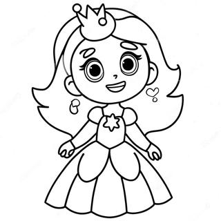 Rosalina In A Sparkling Dress Coloring Page 30907-6736