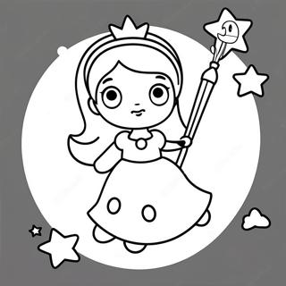 Rosalina With Star Wand Coloring Page 30908-6737