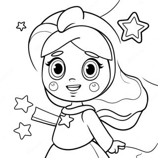 Rosalina With Star Wand Coloring Page 30908-6738