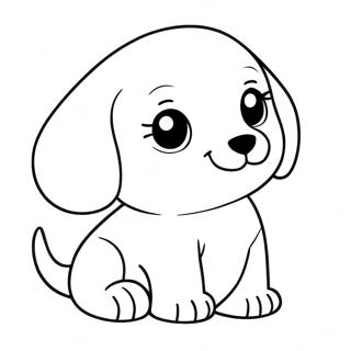 Cute Puppy Coloring Page 3091-554