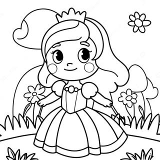 Princess Daisy In Enchanted Garden Coloring Page 31091-6785