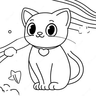 Adorable Mew With A Rainbow Background Coloring Page 31280 6826