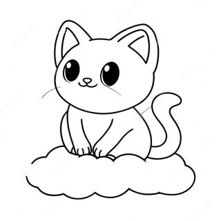 Mew Sitting On A Cloud Coloring Page 31281 6830