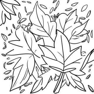 Autumn Leaves Falling Coloring Page 31374-6840