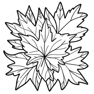 Vibrant Maple Leaves Coloring Page 31375-6842