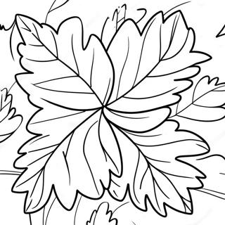 Golden Oak Leaves Coloring Page 31376-6845