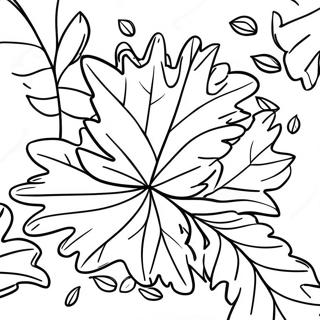 Golden Oak Leaves Coloring Page 31376-6847