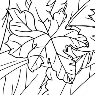 Golden Oak Leaves Coloring Page 31376-6848