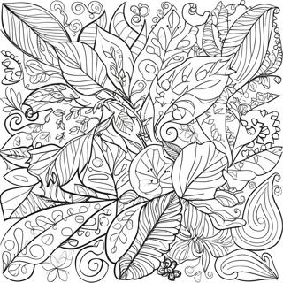Whimsical Leaf Patterns Coloring Page 31377-6849