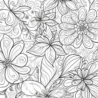 Whimsical Leaf Patterns Coloring Page 31377-6850