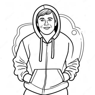 Mr Beast In A Colorful Hoodie Coloring Page 31551-6875